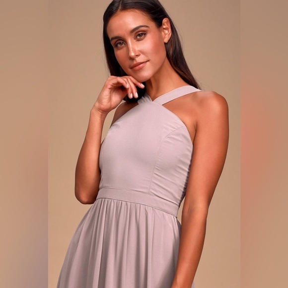 Lulus Air of Romance Taupe Formal Maxi Dress - Picture 4 of 11